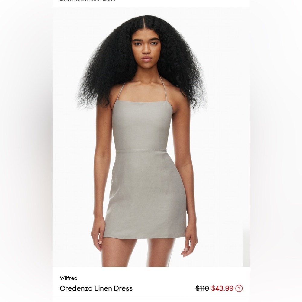 Aritzia Wilfred Strapless linen dress